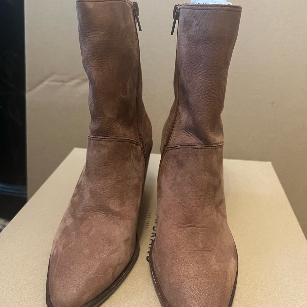 Lucky Brand Tan Suede Ankle Booties